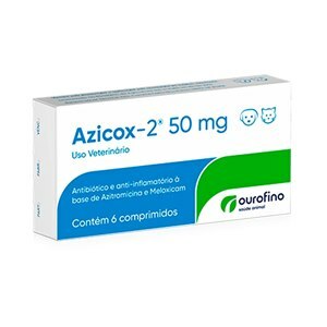 Azicox 2 50Mg Antibiótico E Anti-Inflamatório 6 Comprimidos - Validade Maio/2024