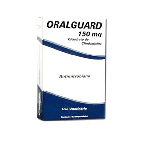Antimicrobiano Oralguard 150Mg 14 Comprimidos Para Cães E Gatos