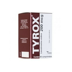 Repositor Hormonal Tyrox 200Mcg 60 Comprimidos Para Cães 