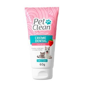 Creme Dental Morango Para Cães E Gatos 60G