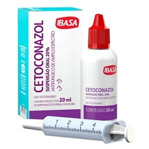 Antifúngico Cetoconazol Suspensão Oral 20% Ibasa 20 Ml