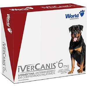 Antiparasitário Ivercanis World 6Mg Para Cães De 30 Kg 4 Comprimidos
