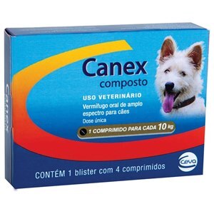 Canex Composto Para Cães Com 4 Comprimidos