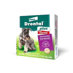 Drontal Plus Para Cães De 10 Kg Sabor Carne Com 2 Comprimidos