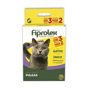 Fiprolex Drop Spot Para Gatos 0,5Ml 3 Pipetas 