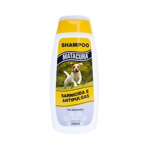 Shampoo Matacura Sarnicida E Antipulgas 200Ml Para Cães