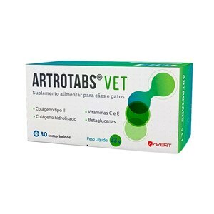 Suplemento Artrotabs Avert Para Cães E Gatos 30 Comprimidos