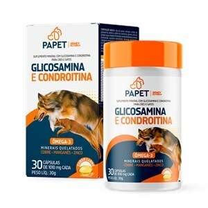 GLICOSAMINA+CONDROITINA 1010MG PAPET 30 CÁPSULAS PALATÁVEIS SIDNEY OLIVEIRA 