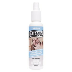 Spray Matacura Limpa Patas Cuidado Suave 100Ml Cães E Gatos
