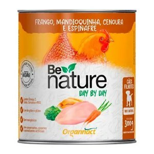 Alimento Be Nature Day By Day Frango, Mandioquinha, Cenoura E Espinafre Para Cães Filhotes 300G